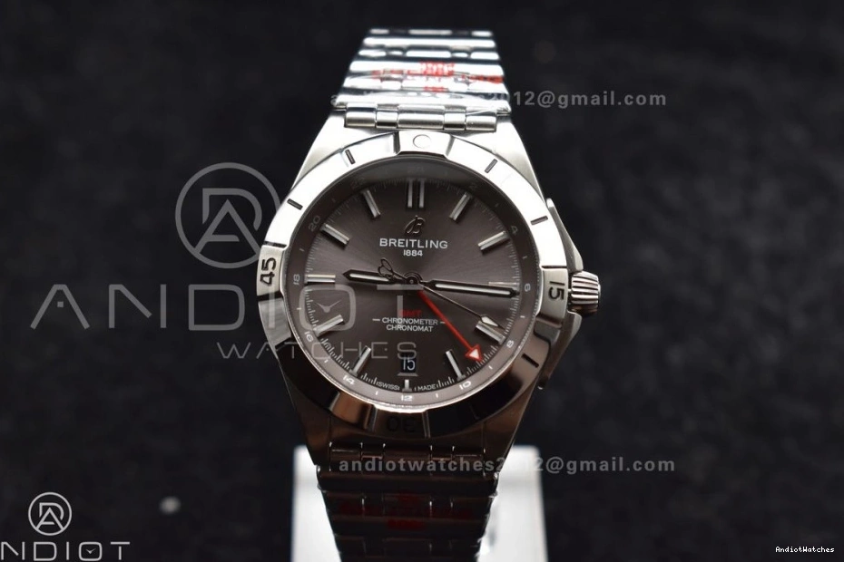 Chronomat Breitling Automatic 529 SoftTouch 1:1 Grey SS Dial 40mm Factory A on Bracelet Best BLS Edition GMT 0226